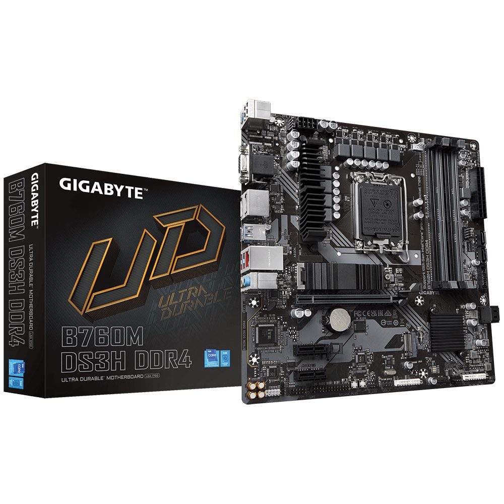 Gigabyte B760M DS3H DDR4 Intel LGA1700 B760 Motherboard Raptor Lake Motherboard