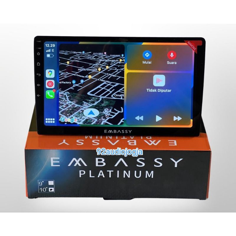 Headunit Android 10 Inch Embassy Memory 2/32 Carplay