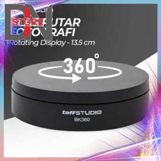 DNStr TaffSTUDIO Alas Putar Fotografi Rotating Display Stand Base 13cm BK360