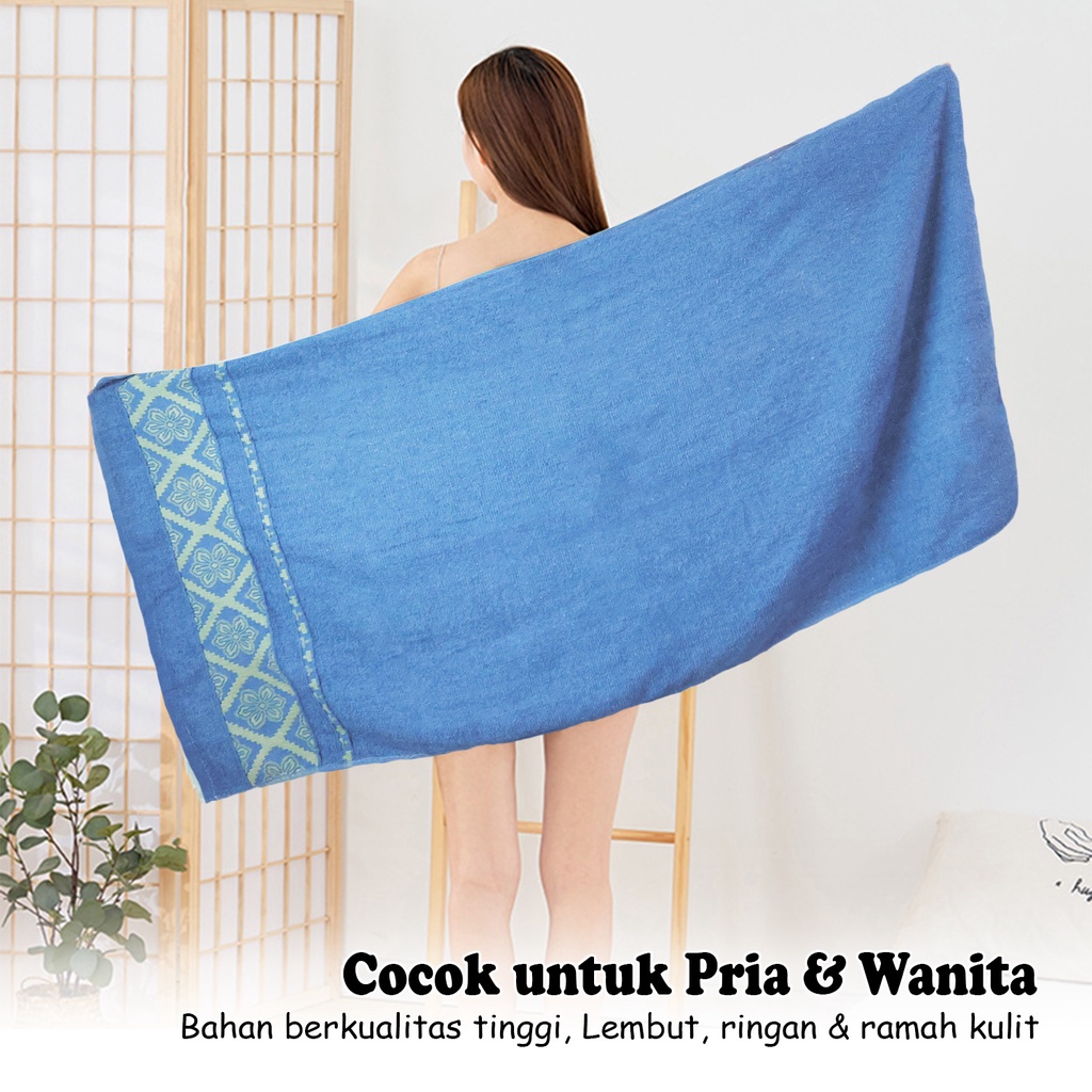 Handuk Mandi Katun Premium Lembut Tebal Jumbo Ukuran 70x140cm Dewasa Pria Wanita Terbaru  Perlengkapan Mandi Import - H105