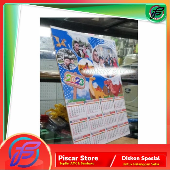Open PO kalender custom ukuran A3 Plus + FULL COLOR kertas Art paper