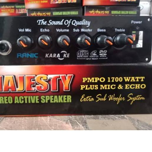 Diskon⭐✔️kit power amplifier speaker aktif stereo karaoke plus echo 1700w PMPO majesty