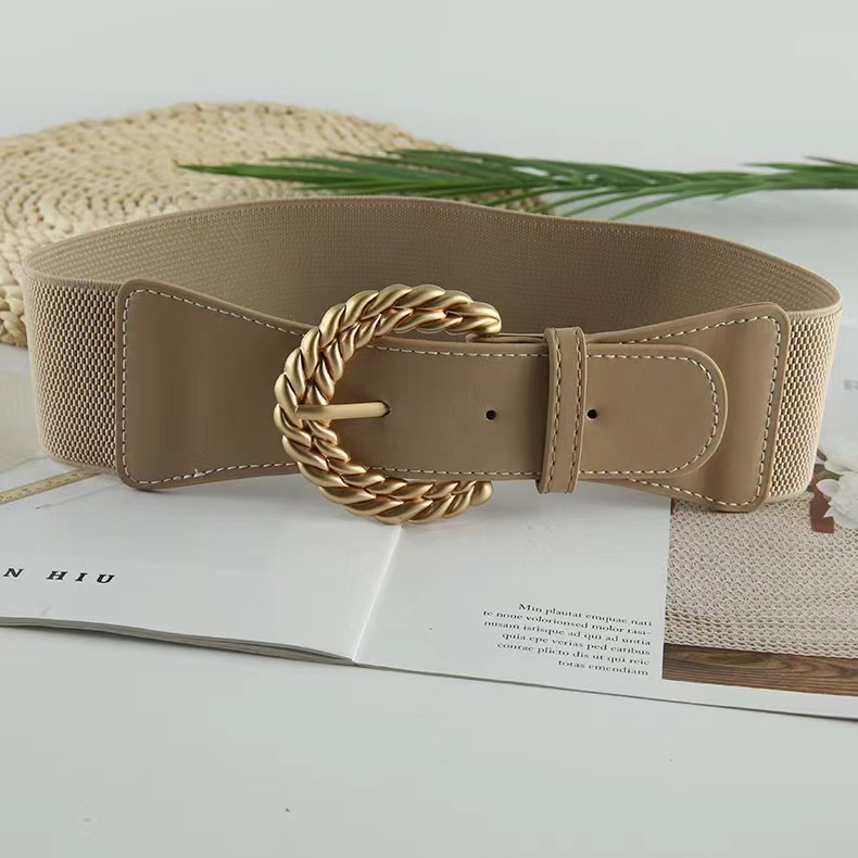 BGS-135 Belt Wanita Lebar Karet Elastis Ikat Pinggang Wanita Ikat Pinggang Belt Wanita Sabuk Gesper Fashion Casual Dewasa Obi Karet Mewah Kekinian Jumbo Import Tali Panjang Women Ramping Korean Fashion Style 2022 Kekinian