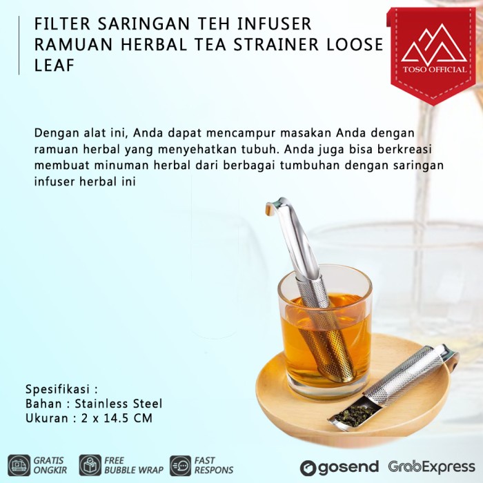 

Terlaris ✨ -Filter Saringan Teh Infuser Ramuan Herbal Tea Strainer Loose Leaf S15- 2.1.23