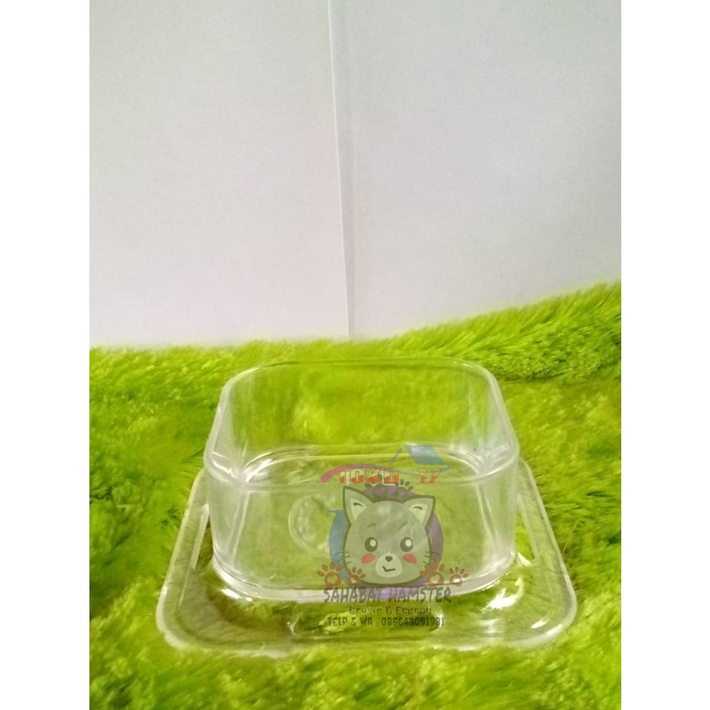 Jual Tempat Makan Hamster Akrilik Wadah Air Minum Piring Pakan Makanan