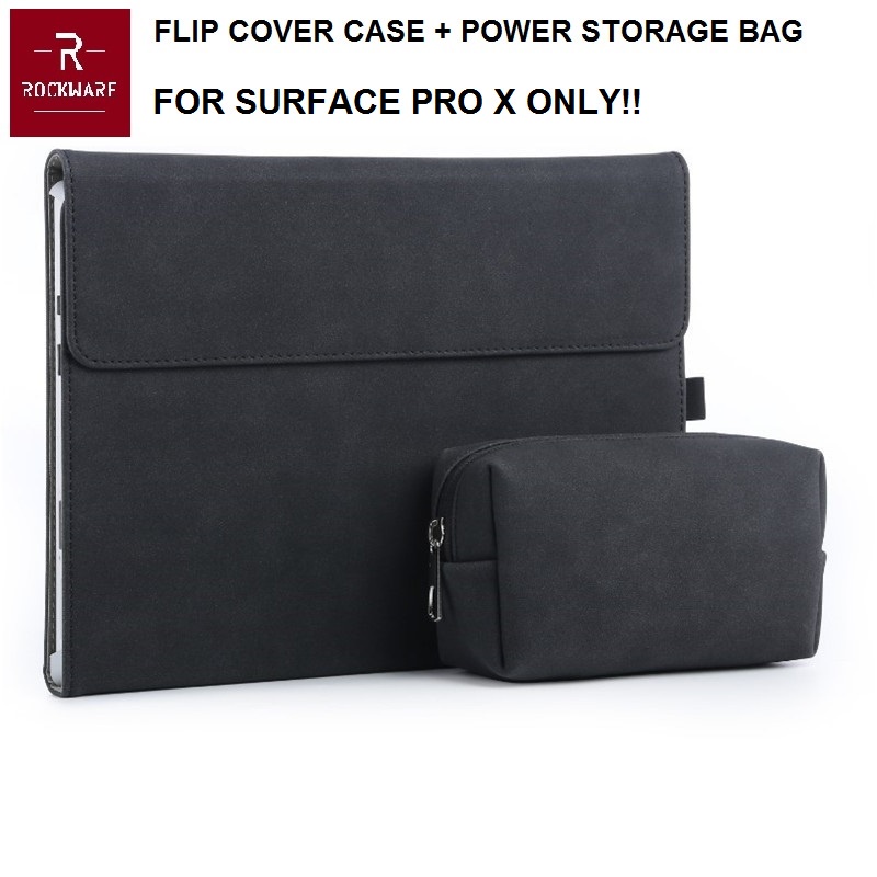 AKN88 - ROCKWARE Surface Pro X Flip Cover Case with Powerbank Bag