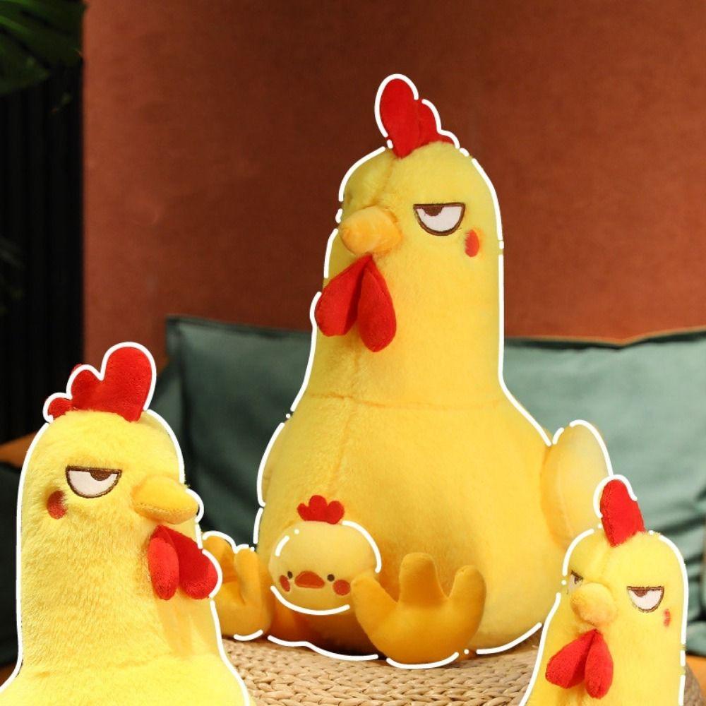 Lanfy Ayam Mainan Mewah Hadiah Ulang Tahun Lucu Untuk Anak Dewasa Hewan Plush Lembut Ayam Dekorasi Rumah Boneka Mainan Koleksi Mainan Ayam Jago Plush Chicken