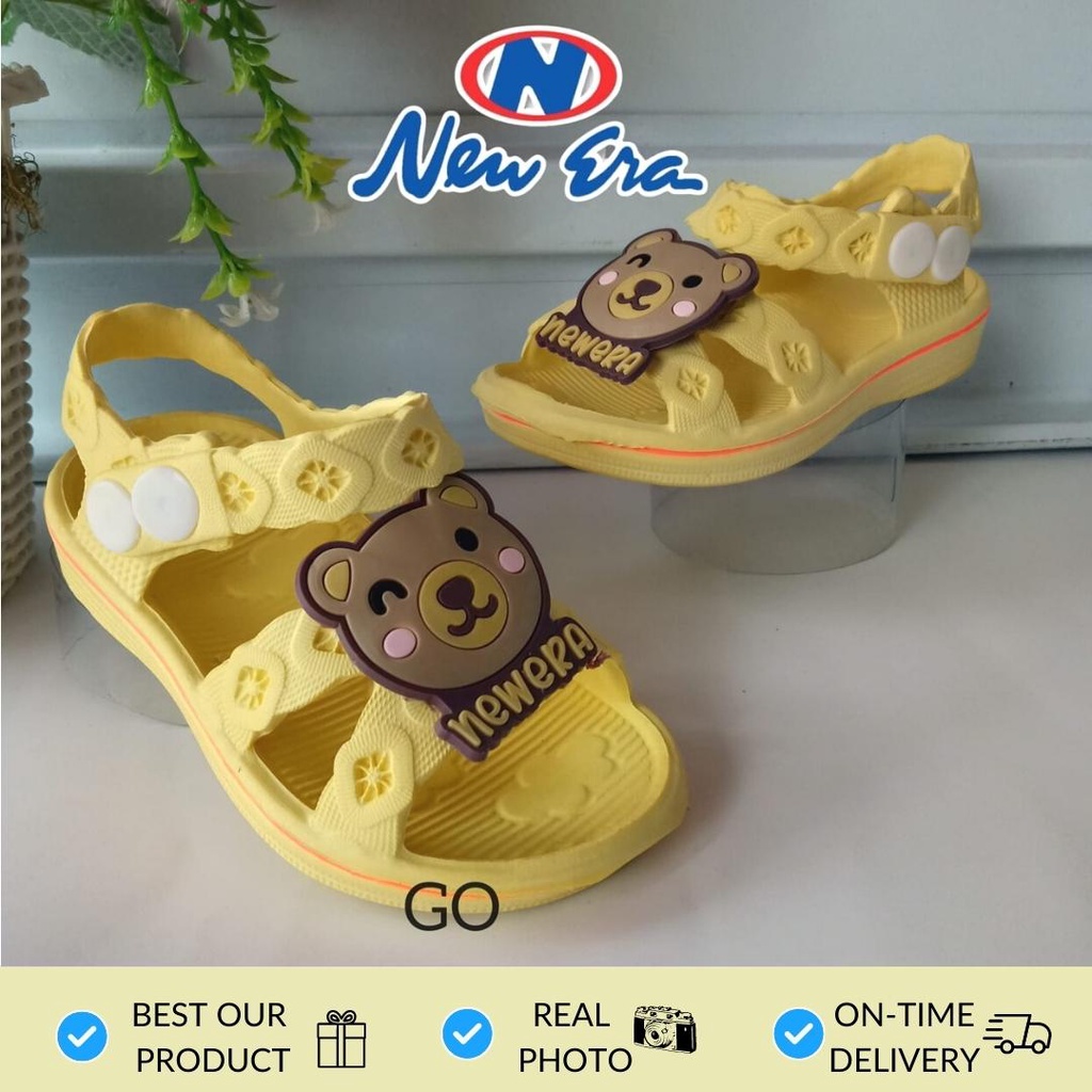 gof NEW ERA BEAR BB E 15251 sandal anak murah keren kekinian | sandal pesta anak | sandal liburan anak laki perempuan