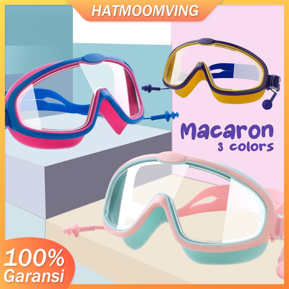 Kacamata Renang Anak &amp; Remaja Warna Warni Rainbow Lucu Swiming Googles Speeds Anti Fog Macaron 3 Colors