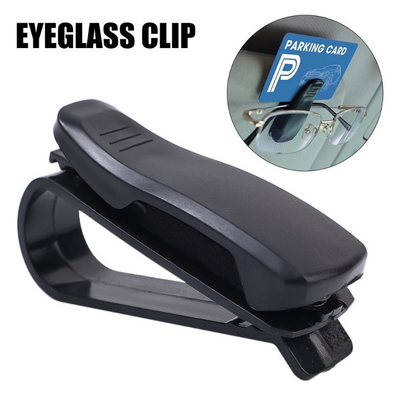 Pengencang Kacamata Multi Fungsi Untuk Mobil Auto Card Ticket Holder Stand Hitam Universal Car Sun Visor Sunglasses Clip Glasses Stand for Auto