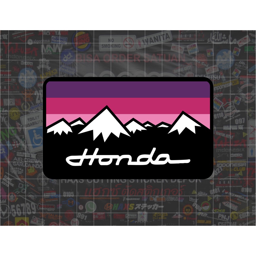 Cutting Sticker Honda Mountain Ukuran 10 Cm Untuk Motor Mobil