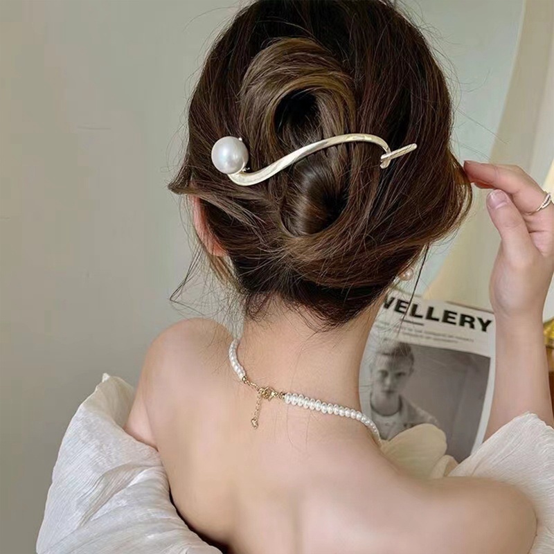 Korea Logam Kupu-Kupu Mutiara Klip Rambut Jepit Rambut Fashion Manis Ponytail Clip Barrettes Hairgrips Hiasan Kepala Wanita Hair Accessorie