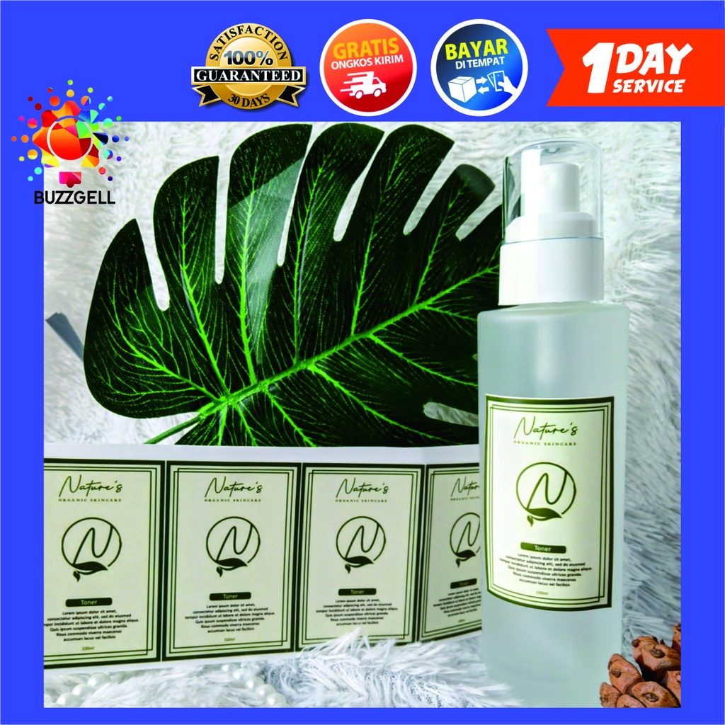 

Stiker Label Skincare Kotak Persegi Stiker Kecantikan Free Design