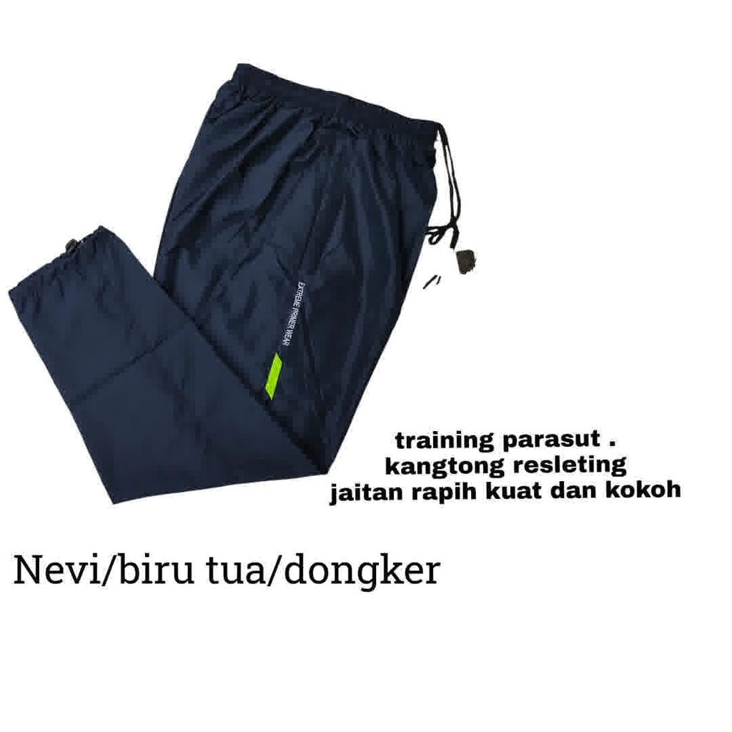 celana sport training parasut pria &amp; wanita, bisa cod