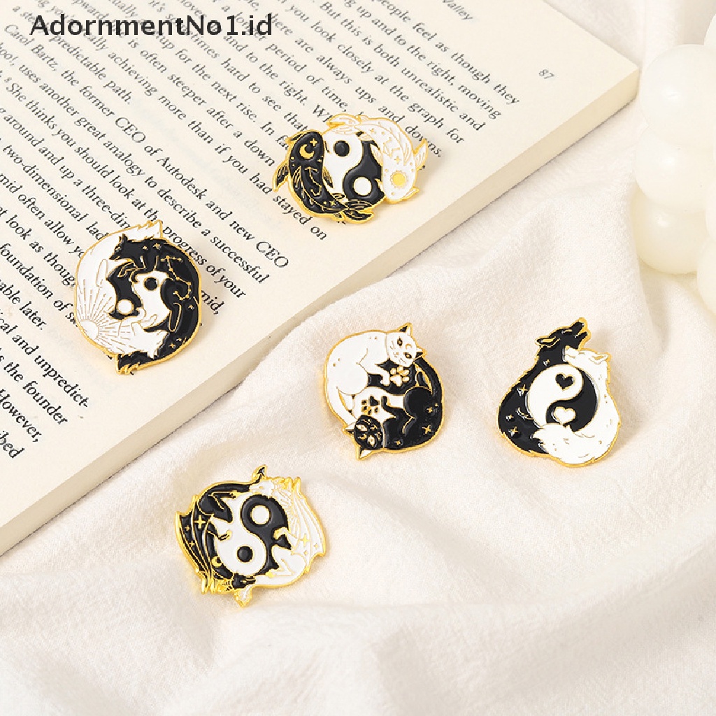 [AdornmentNo1] Kartun Lucu Tai Chi Hewan Enamel Alloy Bros Pin Lencana Perhiasan Hadiah [ID]