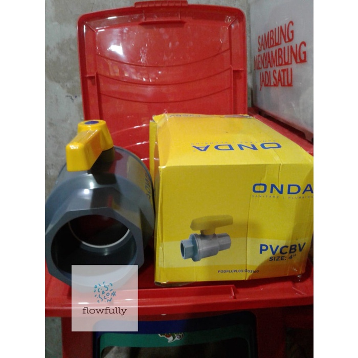 ] BALL VALVE PVCBV 4 ONDA POLOS STOP KRAN PVC 4 inch