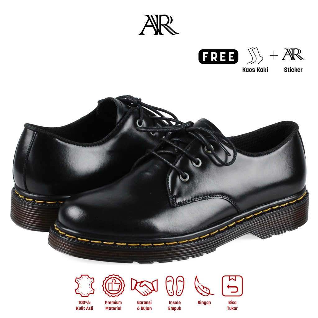 Athar - Sepatu Pria Wanita Low Boots Kulit Asli