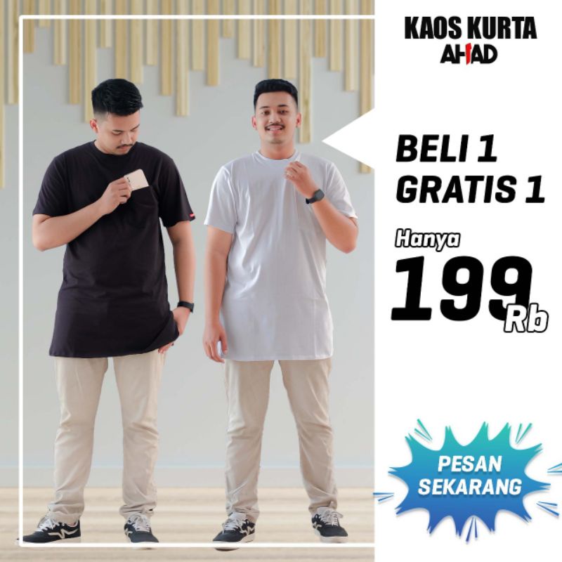 Ahadstoreofficial - Kaos Kurta Polos - Kaos Gamis Ahad - Kaos Polos