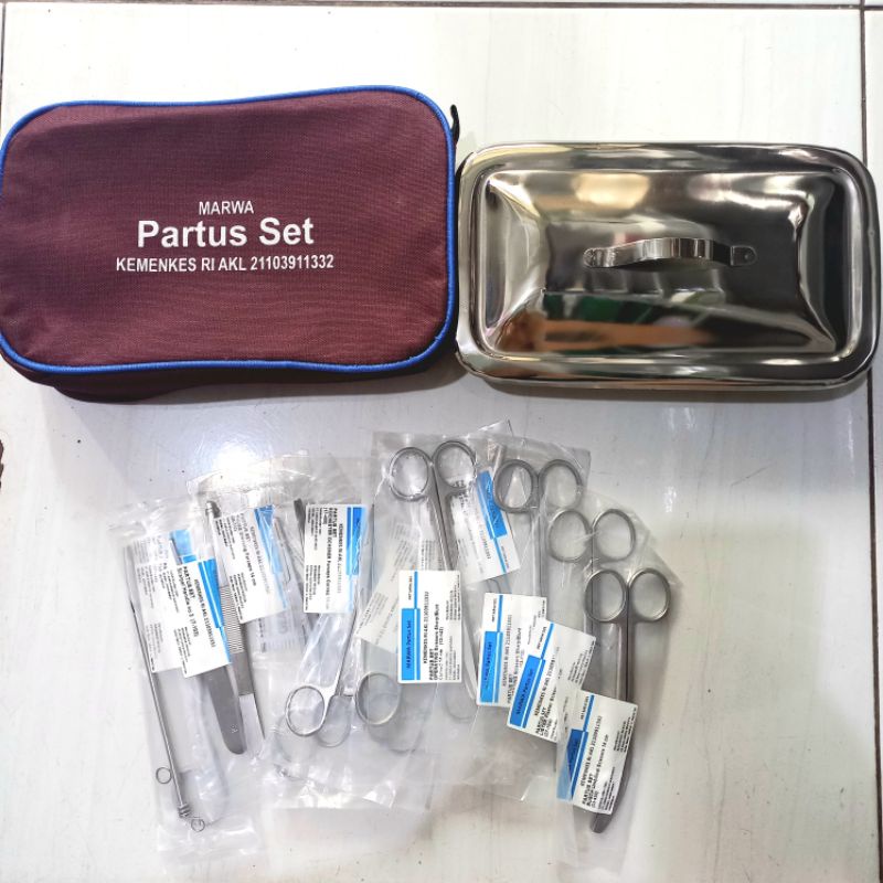 Partus Set Marwa Premium Partus Set + Bag Alat Partus Set Sederhana Partusset