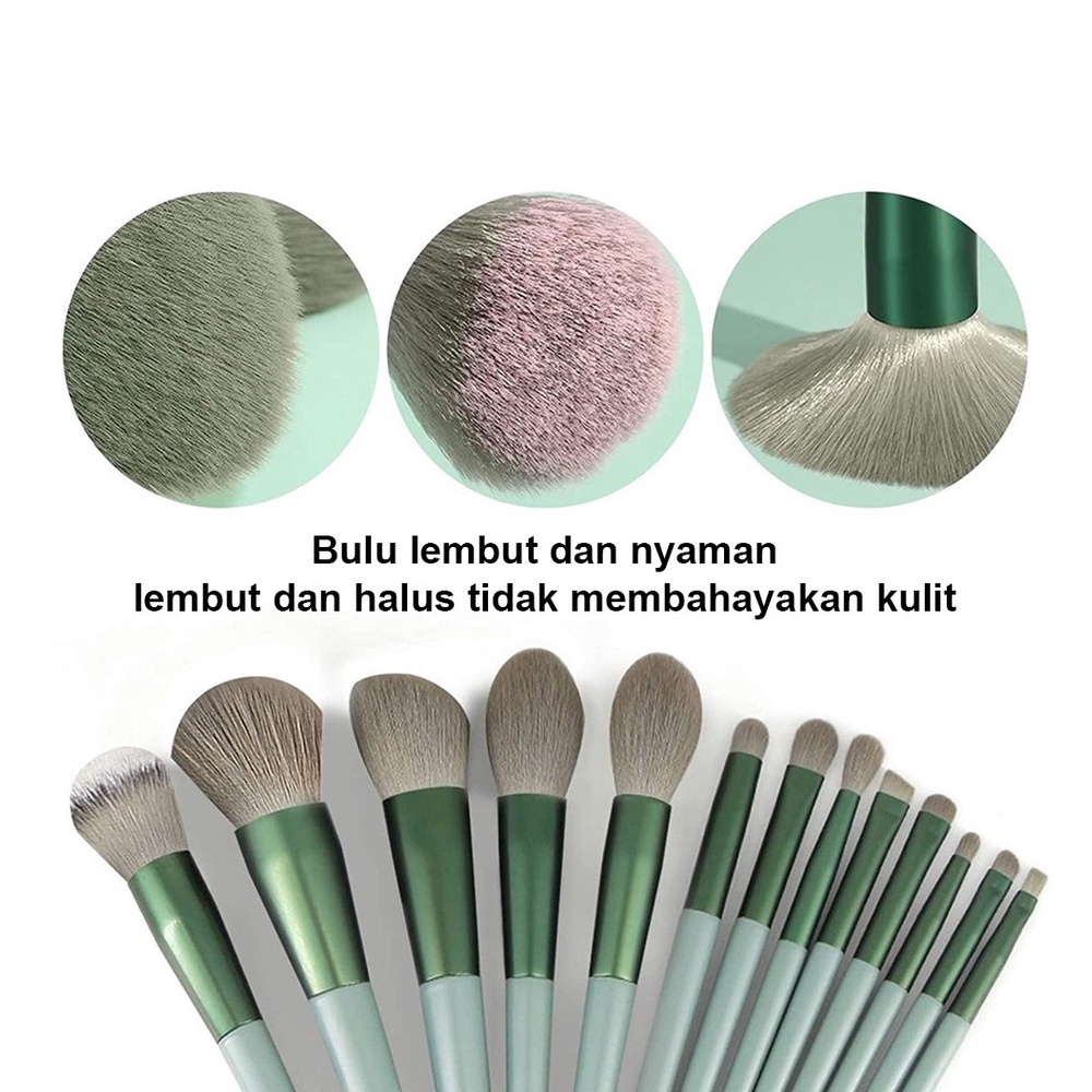 MAGEFY 13PCS Kuas Set Make up Brush Kecantikan Set Bulu Lembut Blush Model Portabel Alat Kecantikan 0122