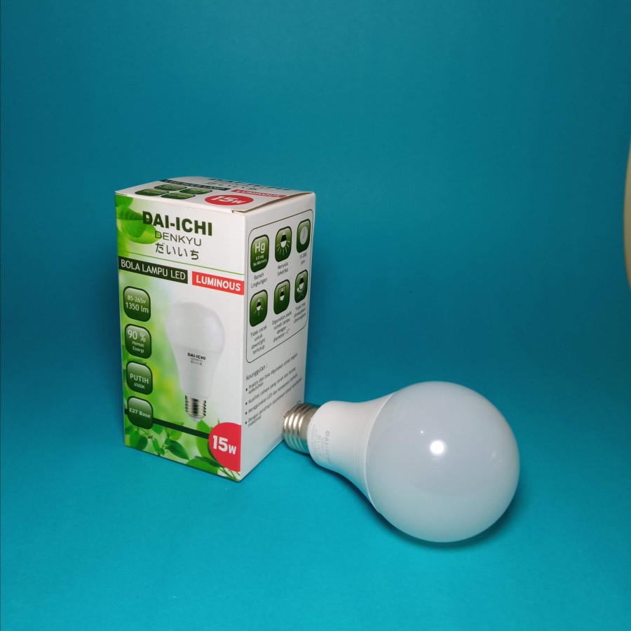 BOHLAM LAMPU LED 15W LUMINOUS PUTIH 6400K GARANSI 6 BULAN DAI-ICHI