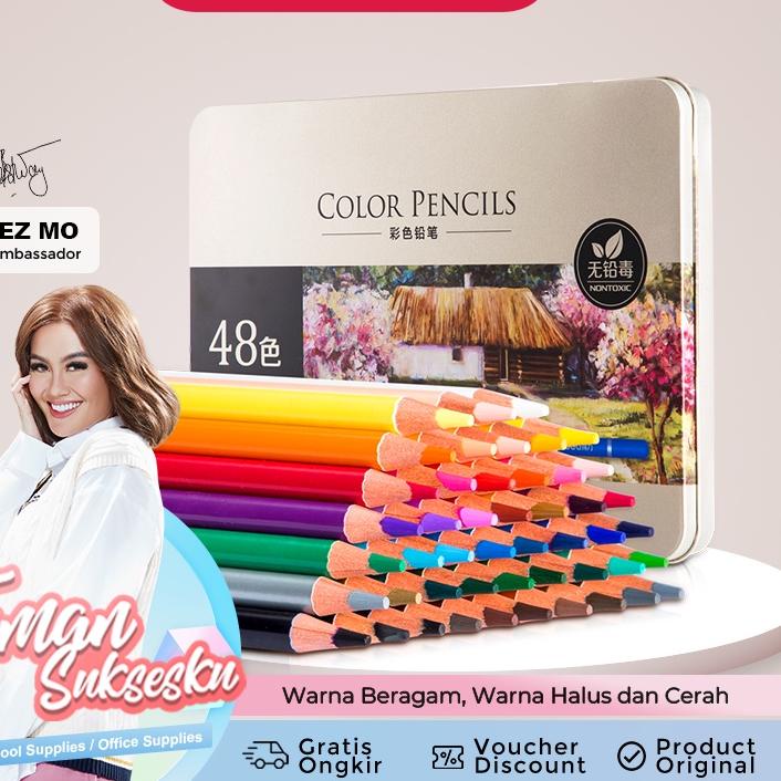 

MAR488 Deli High-grade Oil Pencil Color Pensil Warna Minyak 48/72 Warna 6567 6568 |