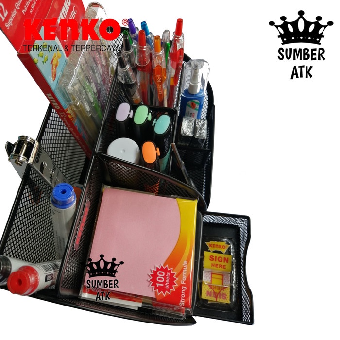 

Terlaris ✨ -Desk Set MDS-204 Mesh Wire ( Tempat Alat Tulis Jaring )- 2.1.23