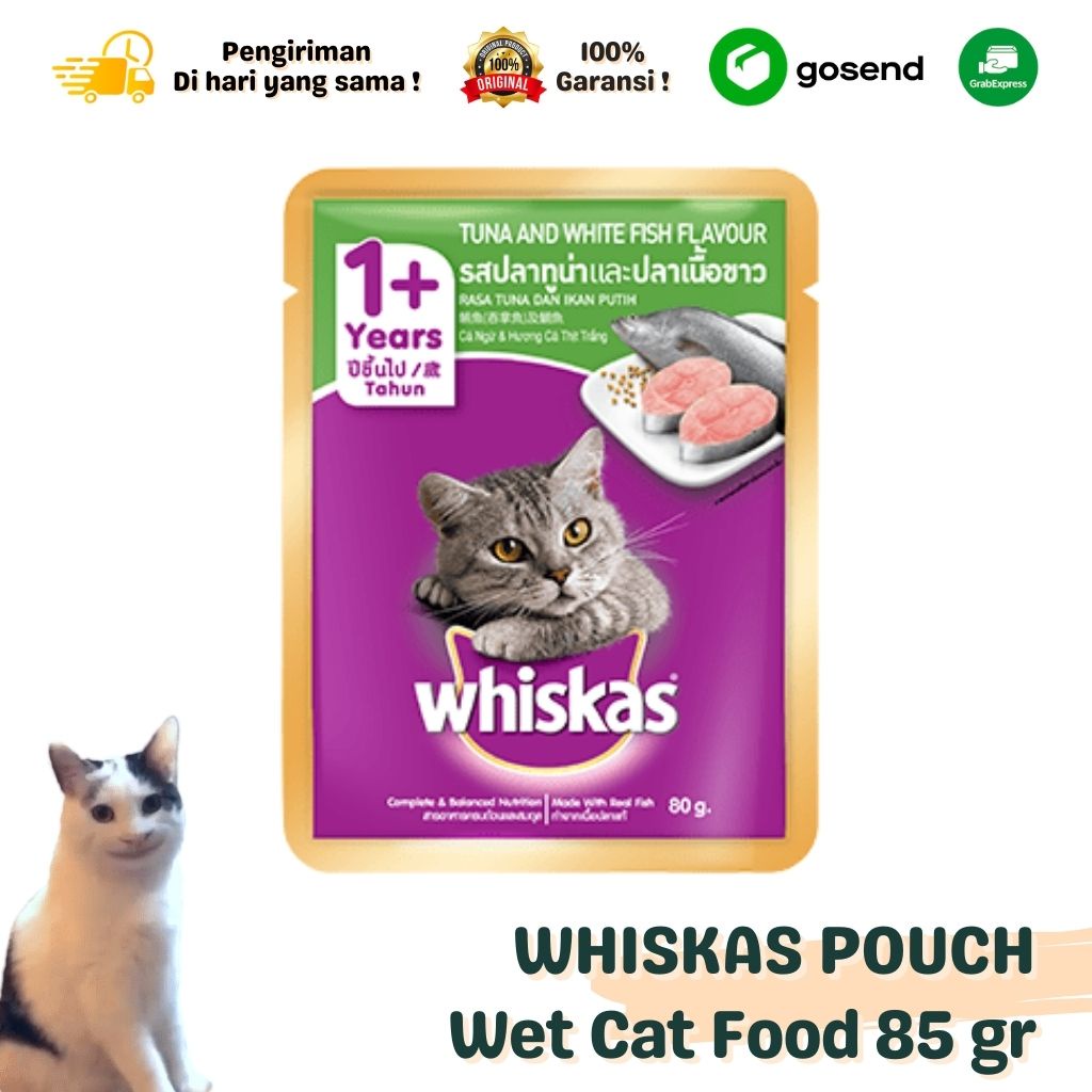 Makanan Basah Wet Cat Food WHISKAS 85GR POUCH