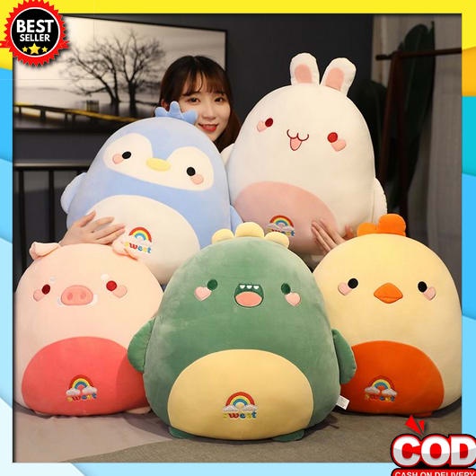 Boneka Lucu Kado Ultah Anak Cewek Hadiah Buat Ulang Warna Warni Beranak Menyala Bulu Teddy Bear Jumb