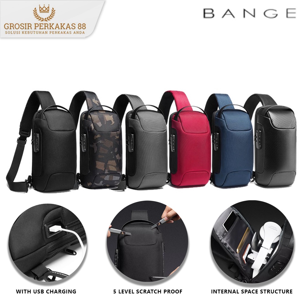Bange Waistbag Pria Waterproof Waist Bag Original Weisbag Tas Weistbag Waisbag Premium Anti Air Orig