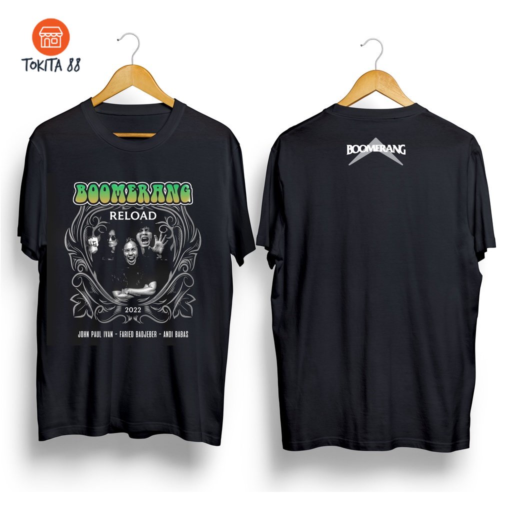 Kaos Distro Pria BOOMERANG RELOAD Premium tshirt pria bahan cotton combad 24s kaos music rock kaos d