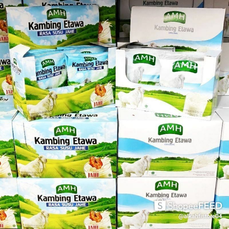 

Susu Kambing Etawa AMH Harga/Box Isi 10 Sachet / AMH Kambing Etawa / Etawa AMH Full Cream Pekanbaru