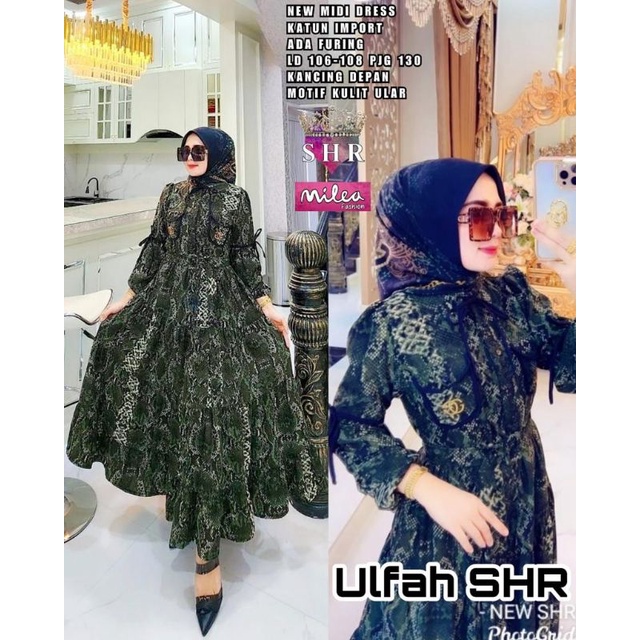 baju gamis wanita elegan Ulfah maxy ORI by SHR baju SHR kualitas premium