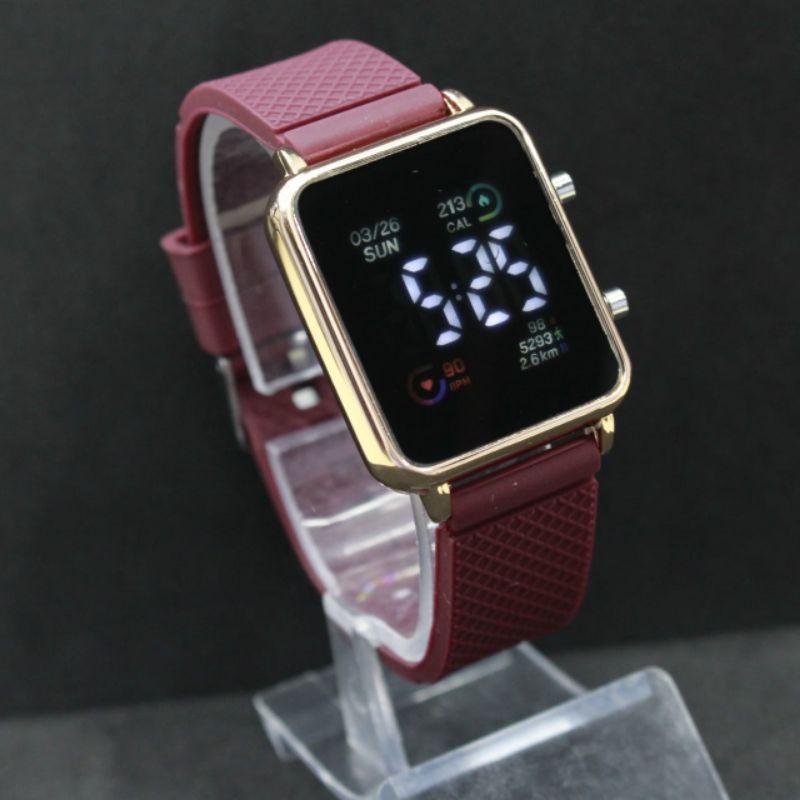 NEW JAM TANGAN WANITA CEWEK LED DIGITAL WATCH ELECTRO TALI SILICONE RUBBER TOP QUALITY JSS 3498