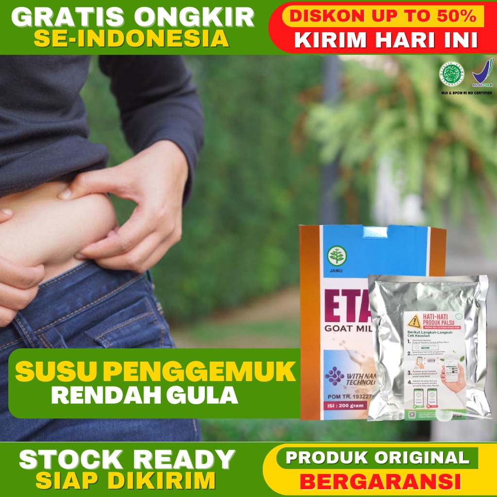 

Susu Penggemuk Badan Rendah Gula Etaku Goat Milk Susu Kambing Bubuk Asli Kambing Etawa HALAL BPOM