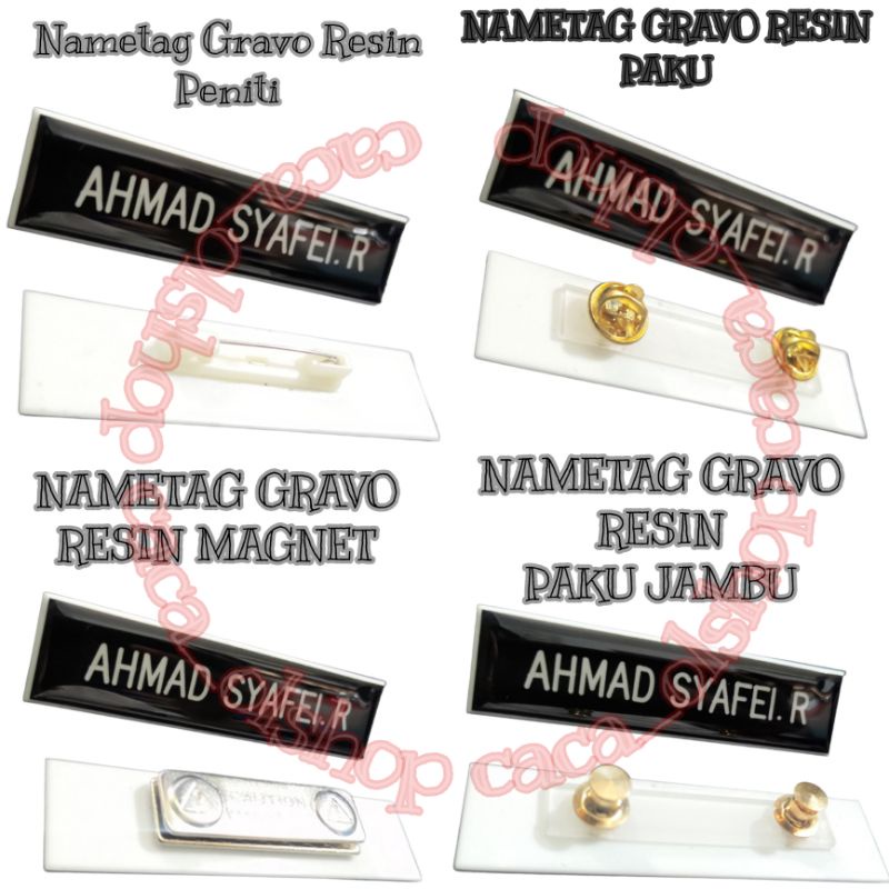 

Papan nama/Name tag Lapis Resin