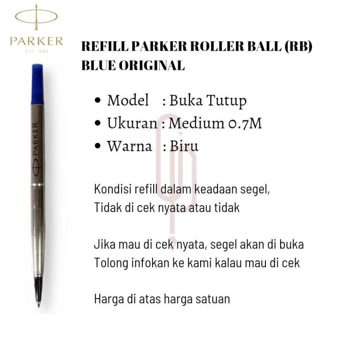 

SALE Refill Isi Ulang Pen Parker Roller Ball Ukuran Medium Original