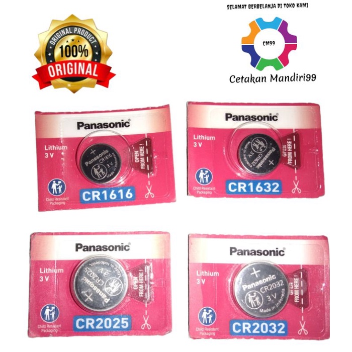 Baterai Panasonic CR2025 CR2023 CR1616 CR1632 Baterai Original