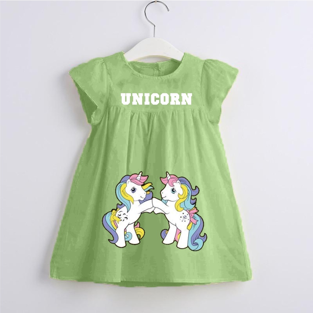 dress anak perempuan unicorn