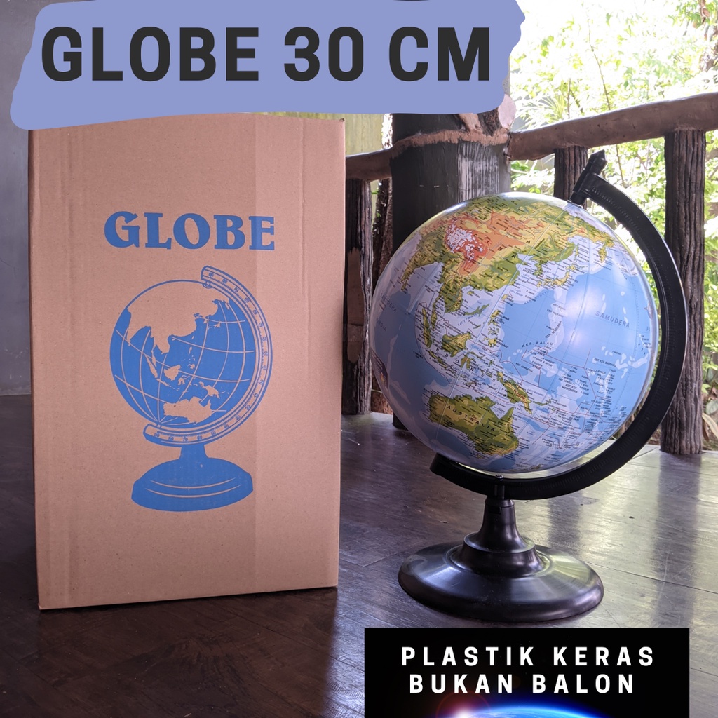 

Globe 30cm - Bola Dunia 30 cm - Bola Plastik Keras ( Bukan Tiup )