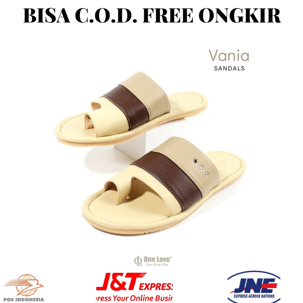 Sendal Wanita Selop One Love Anti Slip Sandal Casual Karet Masa Kini