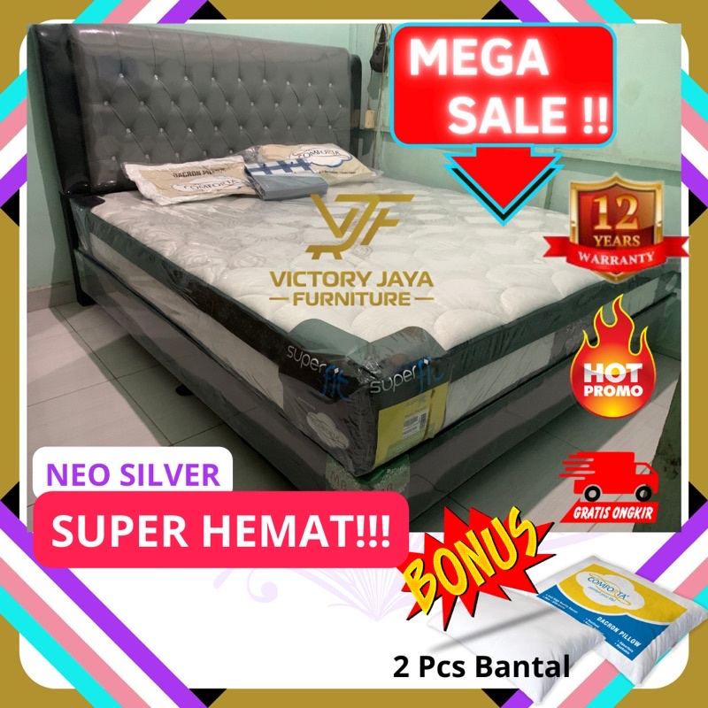 Kasur Spring Bed Comforta Superfit Neo Silver SUPER HEMAT (FULL SET)