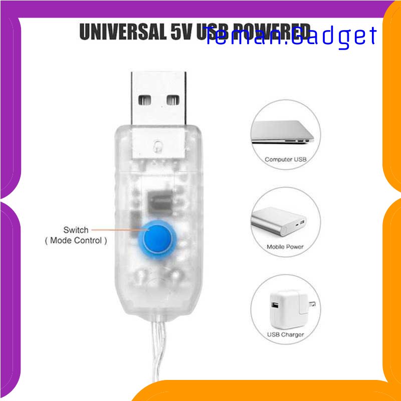 TG - LMP ANBLUB Lampu String Hias Dekorasi USB Waterproof 100 LED 10M + Remote - LISM-13