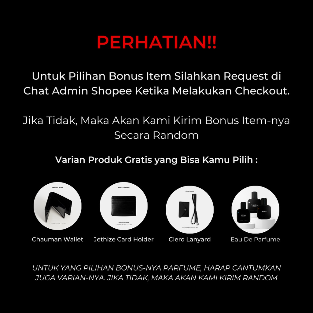 GHY ESSENTIALS Paket Bundling - Sröen Loafer + (Eau De Parfume/Chauman Wallet/Jethize Cardholder/Clero Lanyard, Tinqeer Keychain, Goodie Bag)