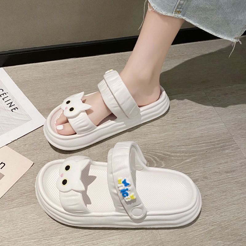 Sandal Jisso Cats Casual Tali Slip On Wanita Import High Quality