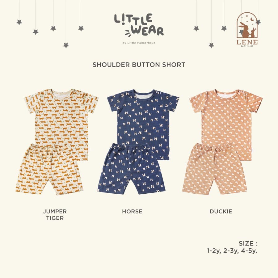 Little Wear Button Shoulder Short Sleeve by Little Palmerhaus New