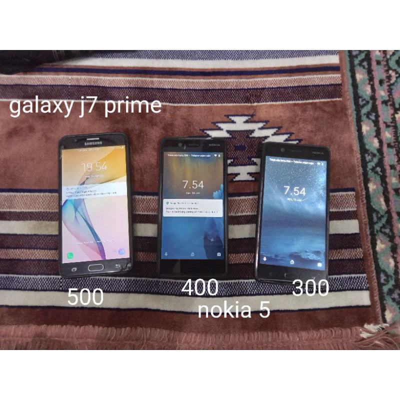 hp Android Samsung j7 prime dan Nokia 5