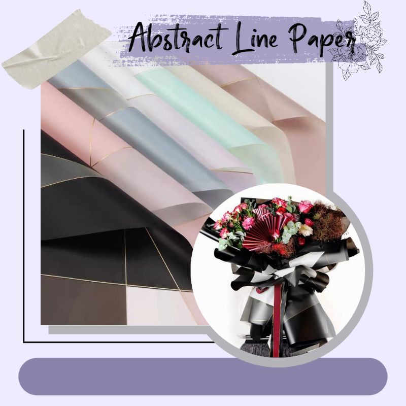 

Kertas Bunga Abstract Line Paper Kertas Buket Bunga Wrapping Paper (58×58) — K21