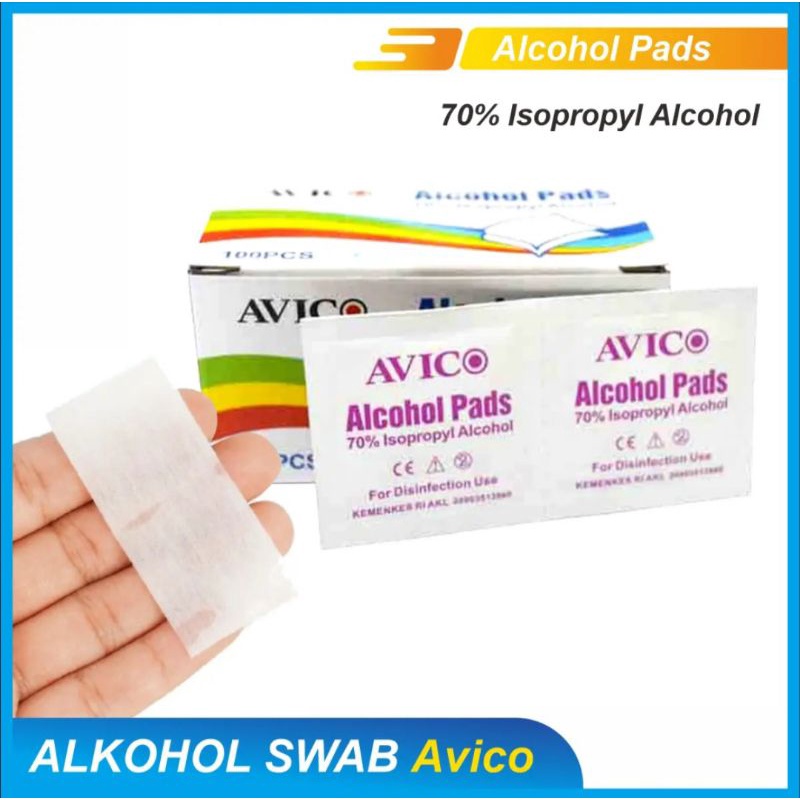 alkohol swabs avico pads isi 100pcs