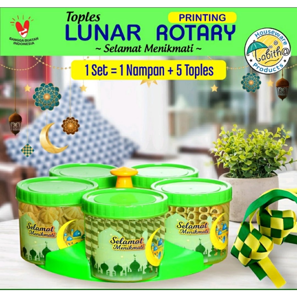 TOPLES NAMPAN TABITHA TOPLES LEBARAN TONAM ROTARY SET 5 NAMPAN BAHAN PLASTIK BPA